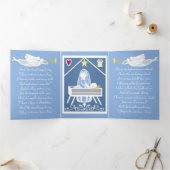 Mark the Herald Angels zingen kerstkaart Drieluik Uitnodiging (Binnen)