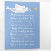 Mark the Herald Angels zingen kerstkaart Drieluik Uitnodiging (Binnenzijde eerst)
