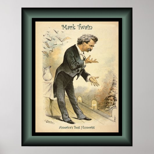 Mark Twain ~ Amerika's beste humorist ~ Poster (Voorkant)
