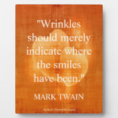 Mark Twain Birthday Quote met hart Fotoplaat (Voorkant)