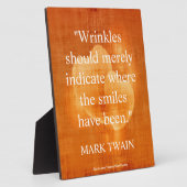 Mark Twain Birthday Quote met hart Fotoplaat (Zijkant)