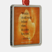 Mark Twain Birthday Quote met hart Metalen Ornament (Rechts)