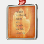 Mark Twain Birthday Quote met hart Metalen Ornament (Links)
