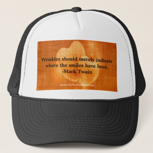 Mark Twain Birthday Quote met hart Trucker Pet (Voorkant)