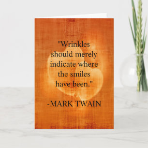 Mark Twain Birthday Quote With Hearts Kaart