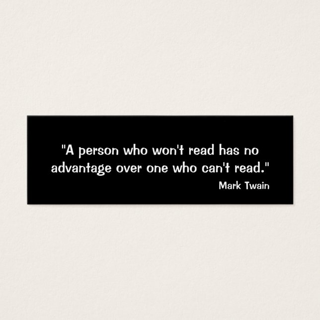 Mark Twain Bladwijzer Mini Visitekaartjes (Voorkant)