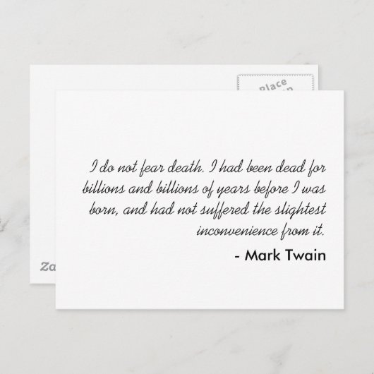 Mark Twain Briefkaart (Voorkant / Achterkant)