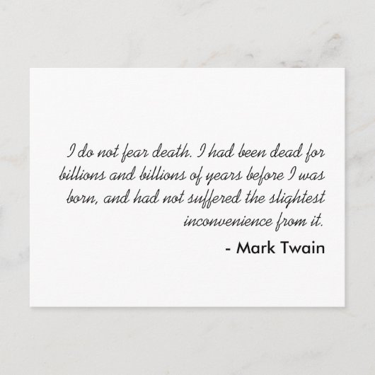 Mark Twain Briefkaart (Voorkant)