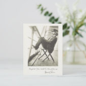 Mark Twain citeert handgeschreven Amerikaanse lite Briefkaart (Staand voorkant)