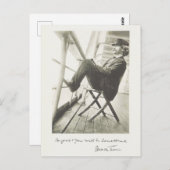 Mark Twain citeert handgeschreven Amerikaanse lite Briefkaart (Voorkant / Achterkant)