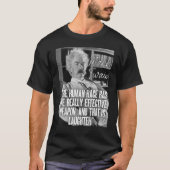 Mark Twain citeert het menselijk ras dat één wapen T-shirt (Voorkant)