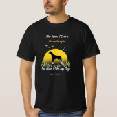 Mark Twain citeert "Hoe meer ik van mijn hond hou" T-shirt (Voorkant)