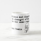 Mark Twain Coffee Mok - Politici & Diapers Quote (Center)