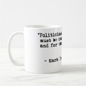 Mark Twain Coffee Mok - Politici & Diapers Quote (Links)