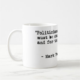 Mark Twain Coffee Mok - Politici & Diapers Quote