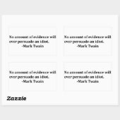 Mark Twain - Geen enkel bewijs zal ooit... Rechthoekige Sticker (Vel)