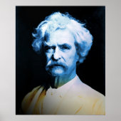 Mark Twain in Blue Poster (Voorkant)