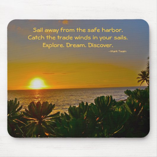 Mark Twain Inspirerend Quotes Carpe Diem Muismat (Voorkant)