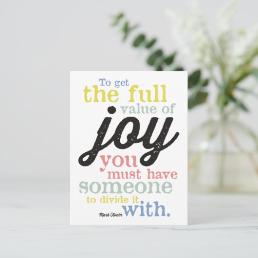 Mark Twain - Joy Briefkaart (Staand voorkant)