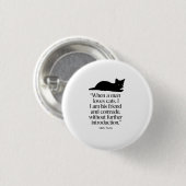 Mark Twain Kat Quote Knop Ronde Button 3,2 Cm (Voorkant /achterkant)