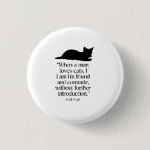 Mark Twain Kat Quote Knop