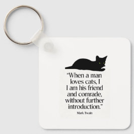 Mark Twain Kat Quote Sleutelhanger