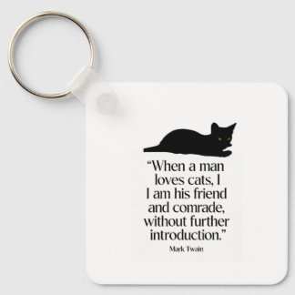 Mark Twain Kat Quote Sleutelhanger