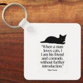 Mark Twain Kat Quote Sleutelhanger (Voorkant)