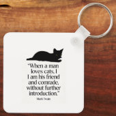 Mark Twain Kat Quote Sleutelhanger (Achterkant)