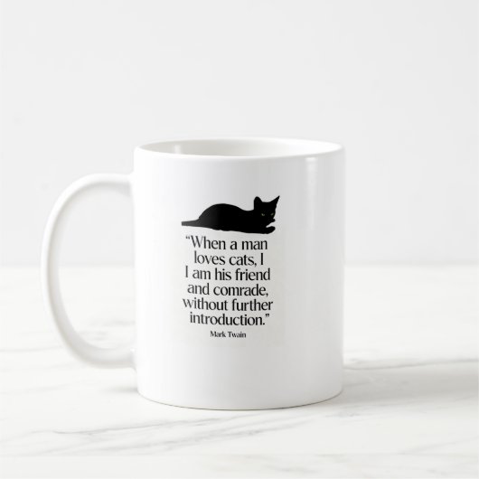 Mark Twain kattenquote mok (Links)