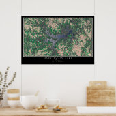 Mark Twain Lake Missouri Satellite Poster Map (Keuken)