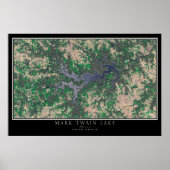 Mark Twain Lake Missouri Satellite Poster Map (Voorkant)