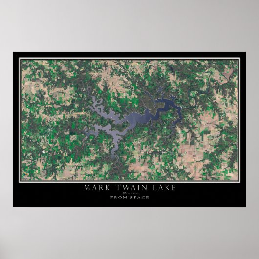 Mark Twain Lake Missouri Satellite Poster Map (Voorkant)