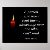 Mark Twain Lezen quote - Print (Voorkant)