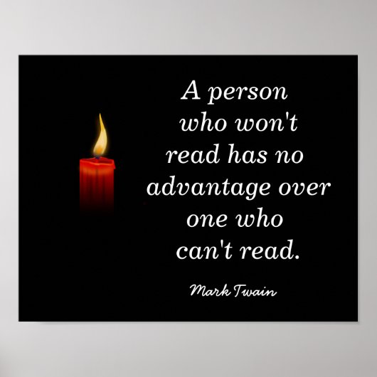 Mark Twain Lezen quote - Print (Voorkant)