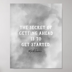 Mark Twain literary quote poster waterverf