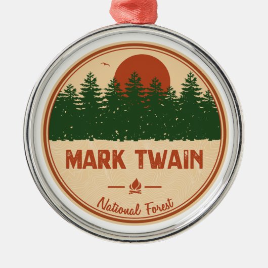 Mark Twain National Forest Metalen Ornament (Voorkant)