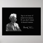 Mark Twain over veroudering Poster (Voorkant)