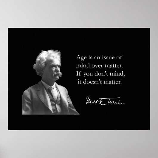 Mark Twain over veroudering Poster (Voorkant)