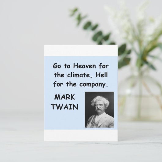 Mark Twain quote Briefkaart (Staand voorkant)
