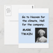 Mark Twain quote Briefkaart (Voorkant / Achterkant)