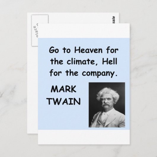 Mark Twain quote Briefkaart (Voorkant / Achterkant)