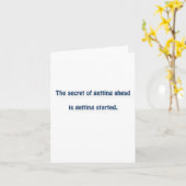 Mark Twain Quote - Het geheim van vooruitgaan is.. Kaart (Gele Bloem)