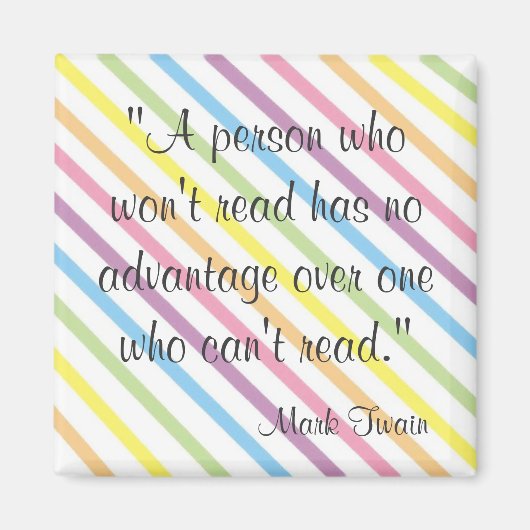 Mark Twain Quote Magneet (Voorkant)