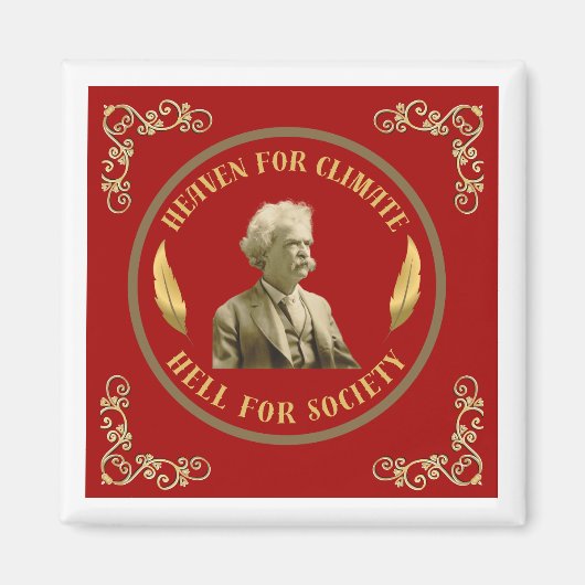 Mark Twain Quote Magnet (Voorkant)