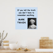 Mark Twain-quote Poster (Keuken)