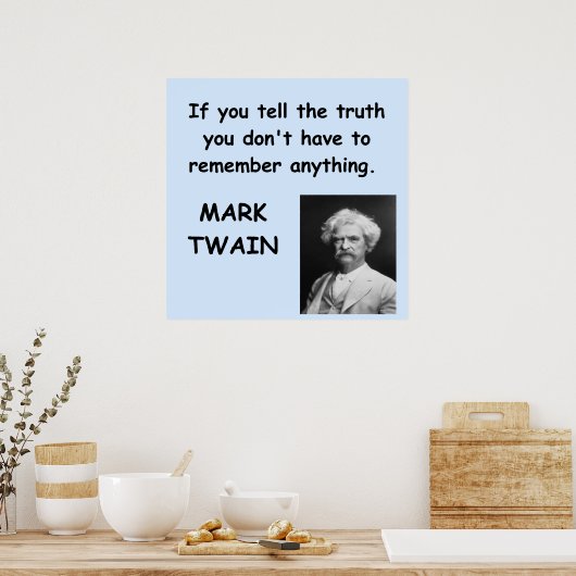 Mark Twain-quote Poster (Keuken)