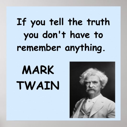 Mark Twain-quote Poster (Voorkant)