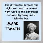 Mark Twain-quote Poster (Voorkant)