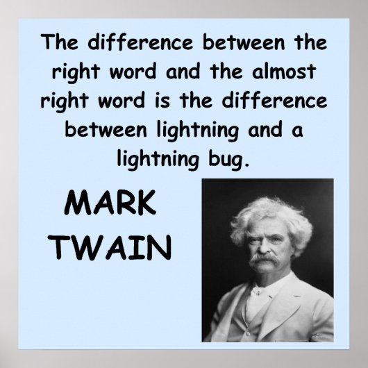 Mark Twain-quote Poster (Voorkant)